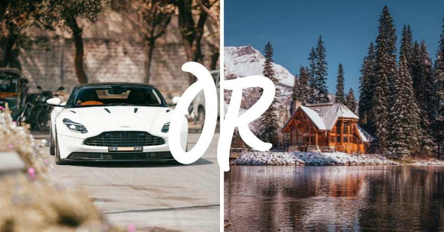 aston martin or holiday cabin